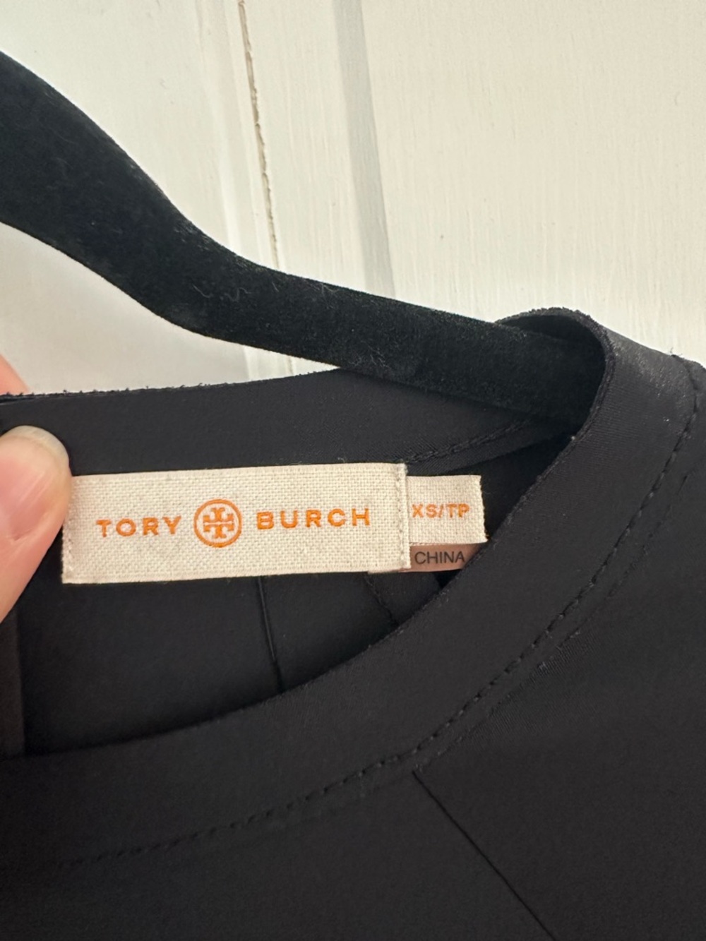 Tory Burch Black Short Sleeve Studded Shift Dress - Picture 4 of 7